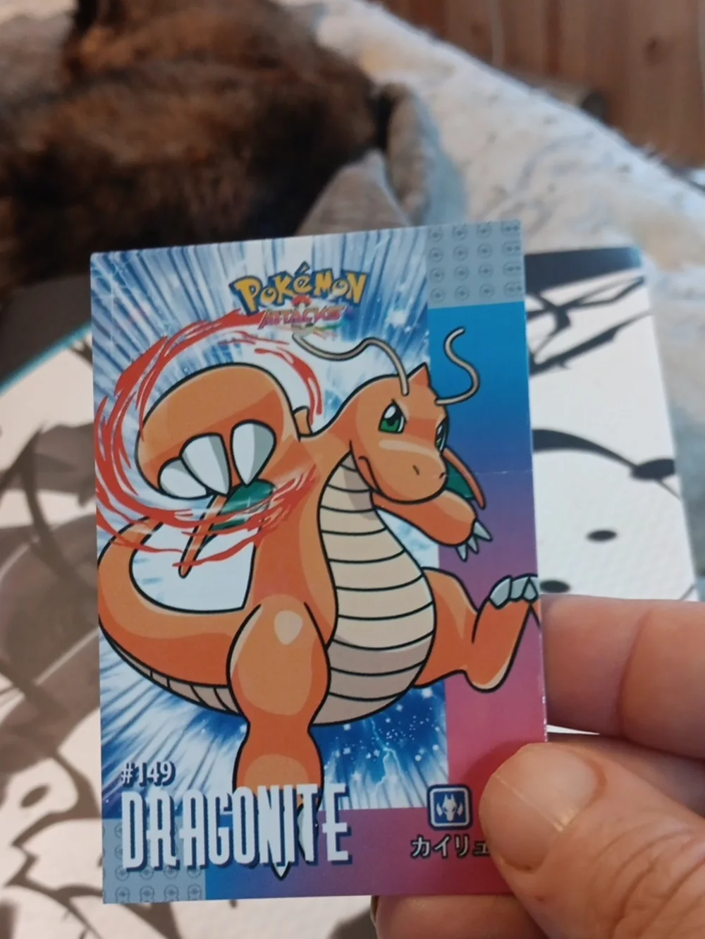 Pokemon Dragonite Trading Card - Orange & Blue